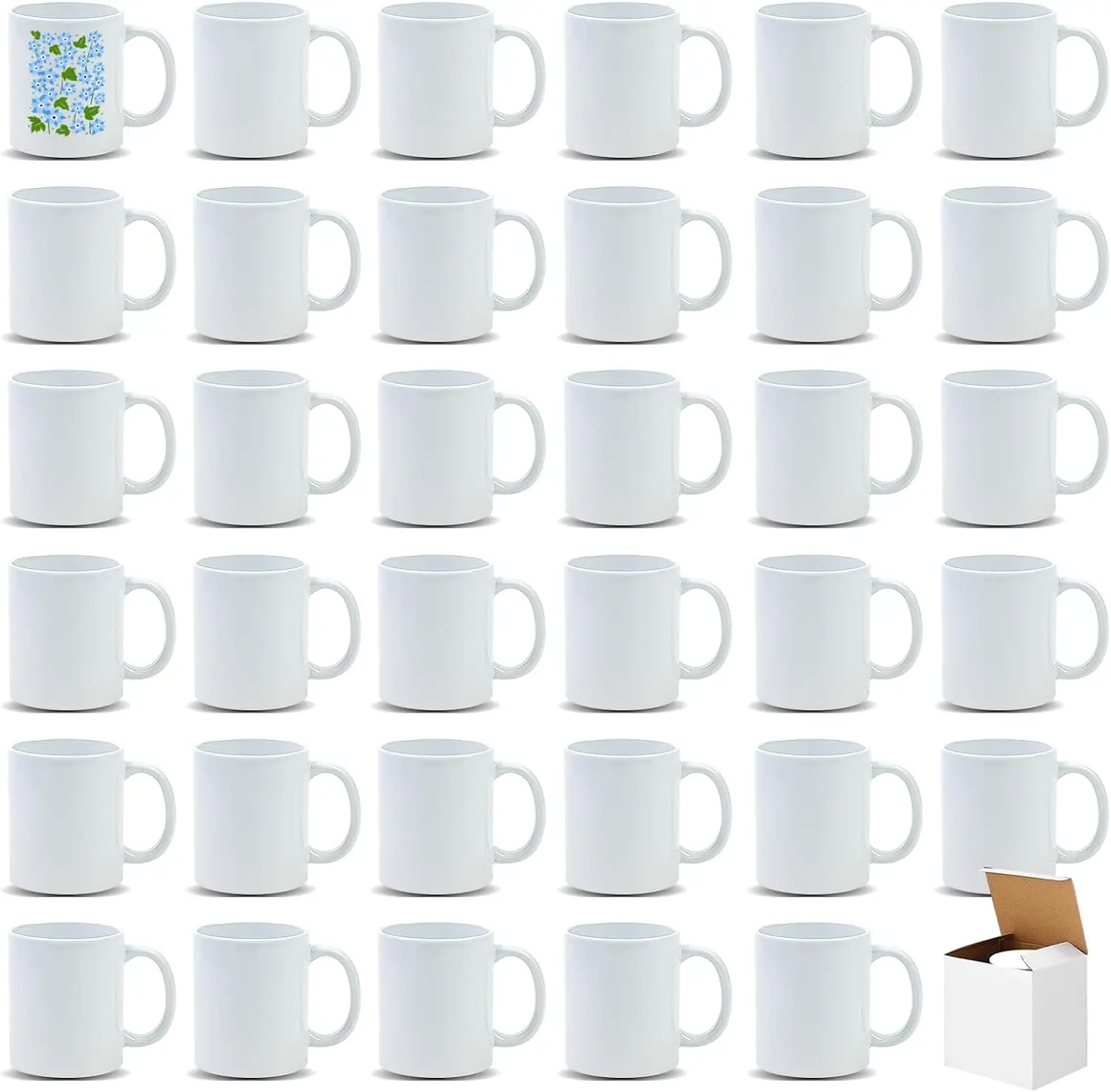 Sublimation Mug Blank - แก้วเซรามิกสำหรับพิมพ์ลาย 11 ออนซ์, แก้วเปล่าสำหรับพิมพ์ลาย, แก้วกาแฟเซรามิกขายส่ง, แก้วสำหรับของขวัญ,