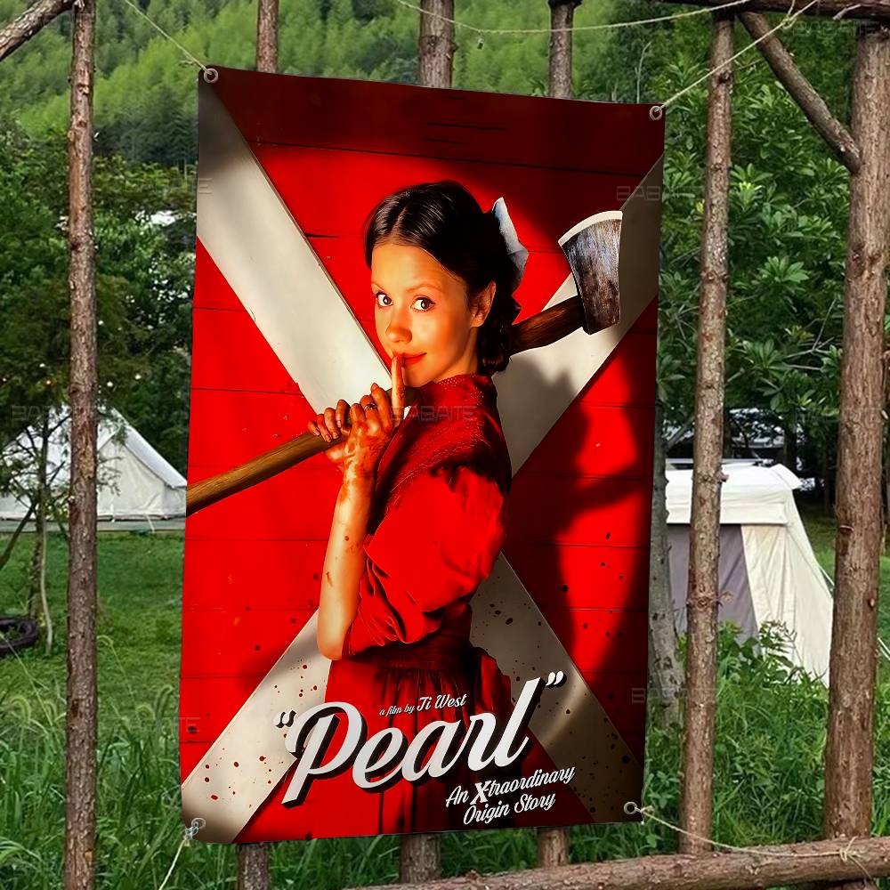 Commercial Printing Companies - พี-เพิร์ลส์ ฮอร์รอร์ มูฟว์ ธงโฆษณาเชิงพาณิชย์พิมพ์คุณภาพสูง แบนเนอร์สำหรับงานปาร์ตี้
