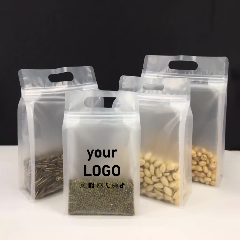 Commercial Printing Companies - ถุงปิดผนึกอาหารโปร่งใสฝ้าแบบพกพา 50 ถุงอาหารสุนัขถุง ziplock เชิงพาณิชย์สามารถพิมพ์พร้อมโลโก้บริษัท
