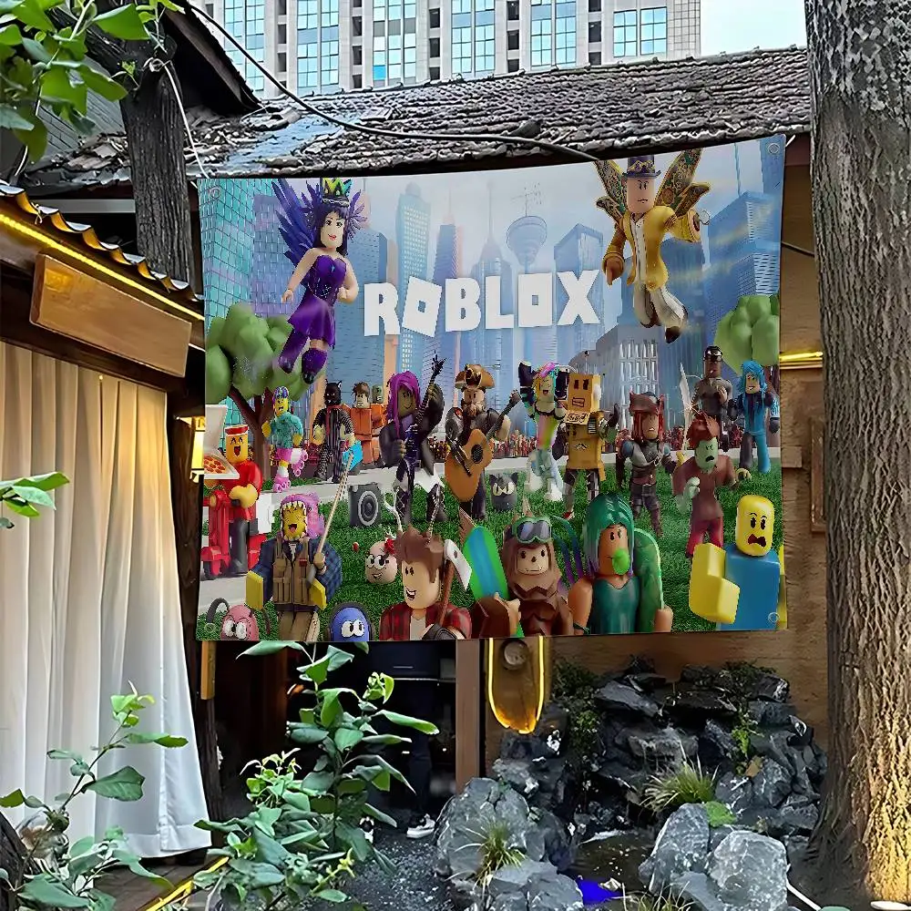Commercial Printing Companies - ธงโฆษณาเชิงพาณิชย์สำหรับเกม R-Roblox พร้อมบริการพิมพ์ขั้นสูง ธงปาร์ตี้บริษัท
