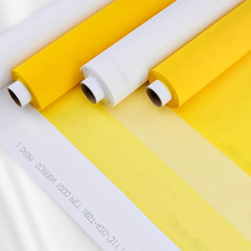 Commercial Fabric Printing - ผ้าตาข่ายโพลีเอสเตอร์สำหรับพิมพ์สกรีน 3 เมตร สีขาว ผ้าตาข่ายพิมพ์สกรีนแรงดึงสูง สำหรับทำลายฉลุ