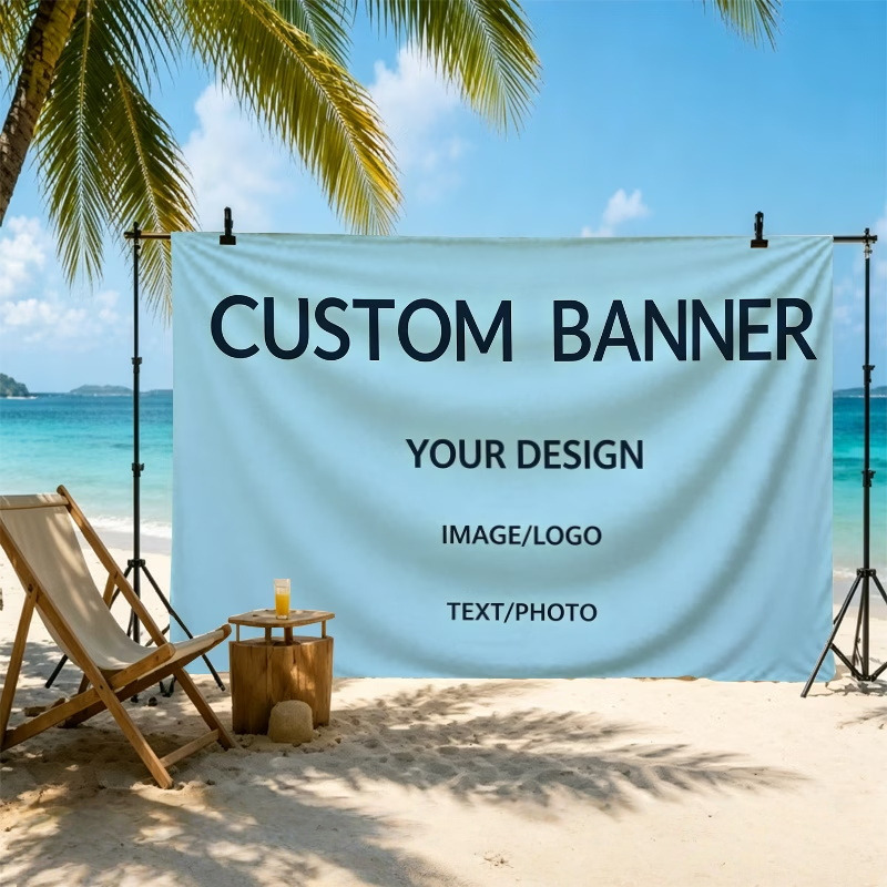 Commercial Printing Photoshop - ธงแบนเนอร์แบบกำหนดเอง เหมาะสำหรับร้านซ่อมรถยนต์ ภาพถ่ายที่ระลึก งานวันเกิด ใช้ได้ทั้งในร่มและกลางแจ้ง สำหรับการโฆษณาและส่งเสริมการขายเชิงพาณิชย์