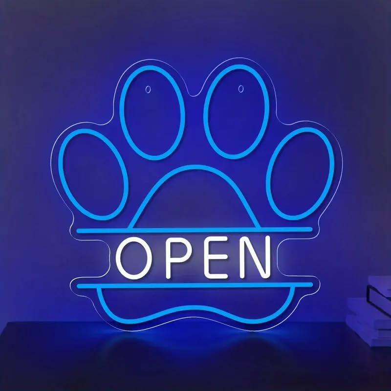 Commercial Printing Shop - LED Neon Sign USB หรี่แสงได้ Paw