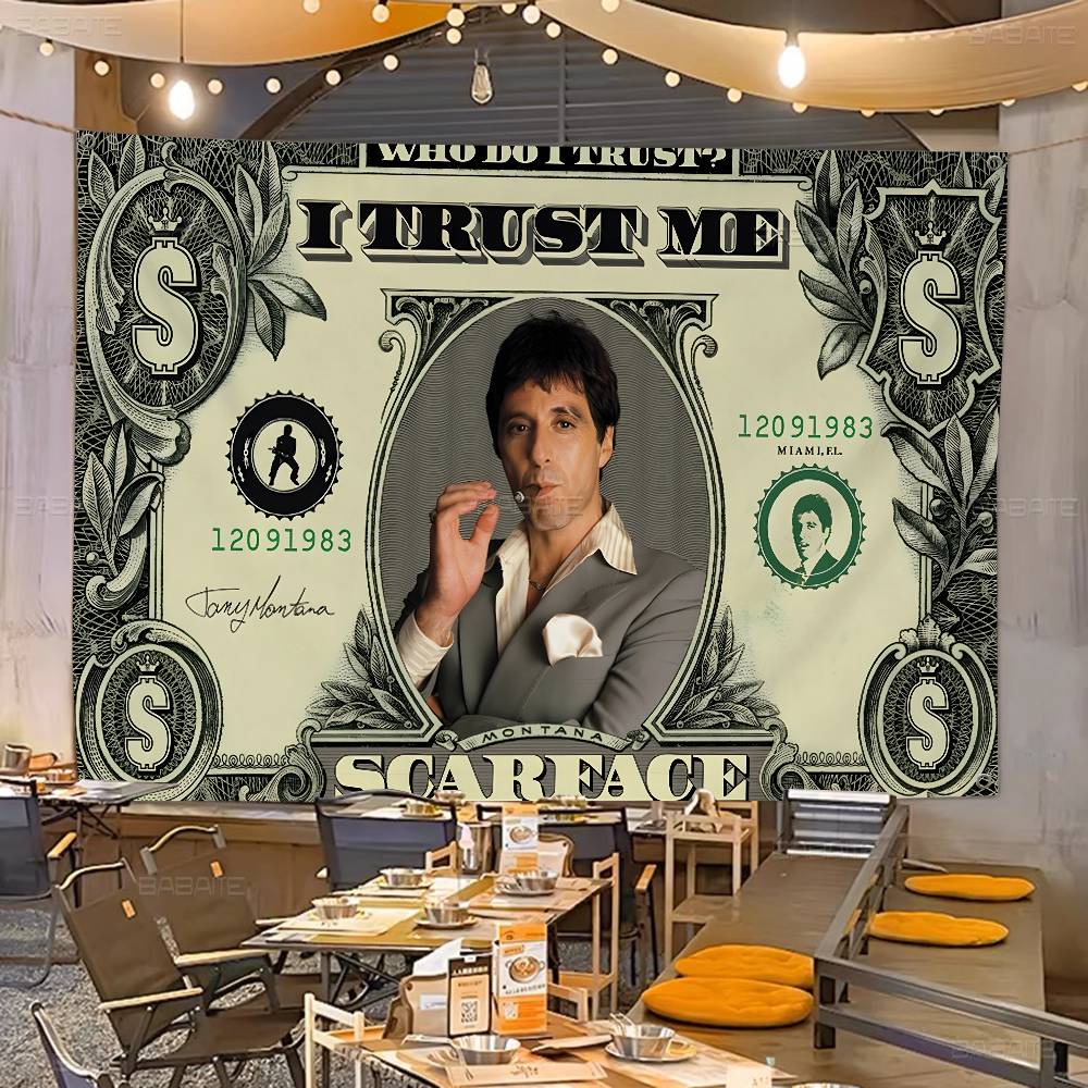 Commercial Printing Companies - ธงโฆษณาเชิงพาณิชย์แบบพิมพ์ลาย Retro S-Scarface สำหรับงานปาร์ตี้บริษัท