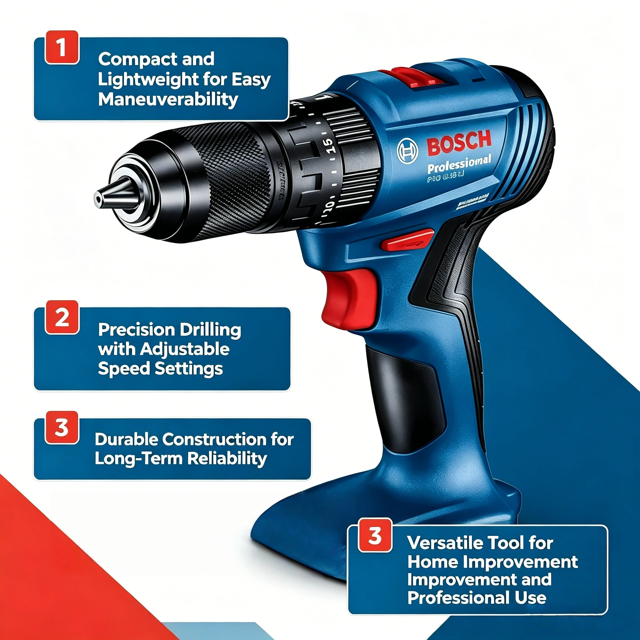 Bosch Drill Gsb 18V - สว่านกระแทกไร้แปรงถ่าน BOSCH GSB 185-LI, ไขควงไฟฟ้าไร้สาย 18V,