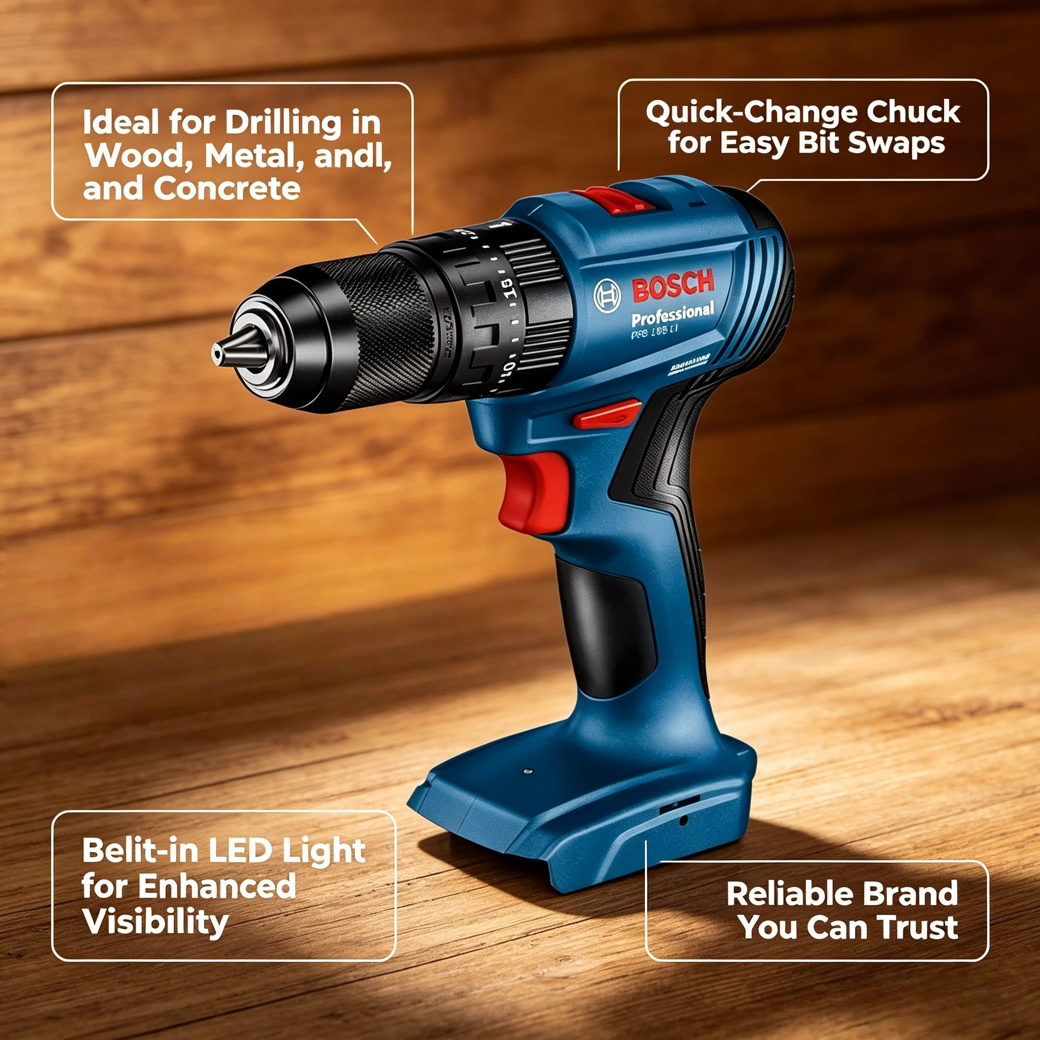 สว่านกระแทกไร้สายแบบมอเตอร์ไร้ - Bosch Drill Gsb 18V บทวิจารณ์และราคา