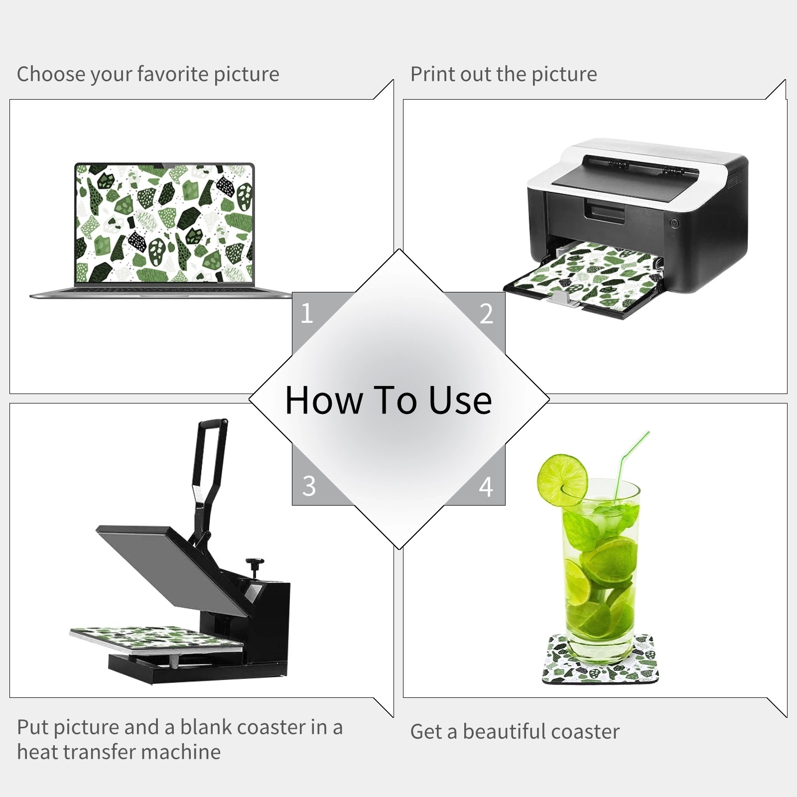 100 ชิ้นระเหิด Coasters สแควร์ - Sublimation Mug Blank บทวิจารณ์และราคา