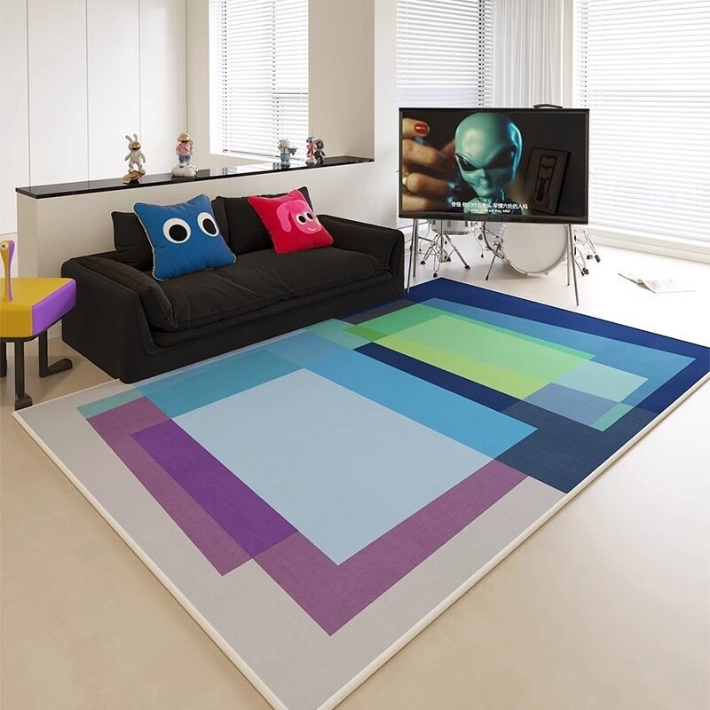 พรมห้องนั่งเล่นลายพิมพ์สีสันสด - Printing On Commercial บทวิจารณ์และราคา
