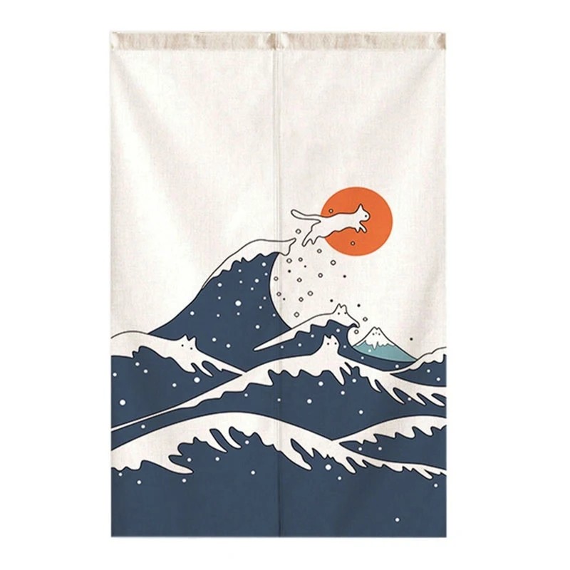 ม่านพับญี่ปุ่น VIKAMA ลายคลื่น - Commercial Fabric Printing บทวิจารณ์และราคา