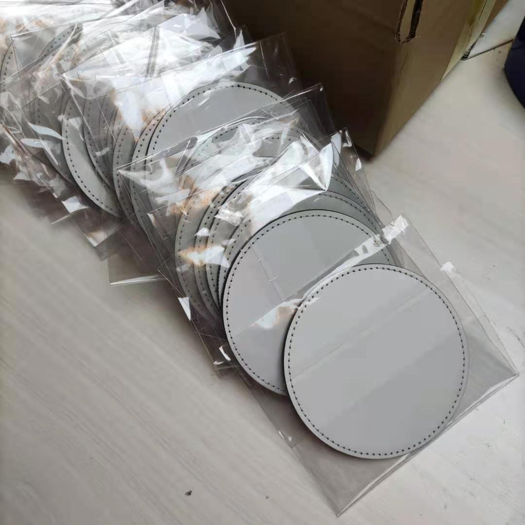 50 ชิ้น/ล็อต แผ่นรองแก้วหนัง P - Sublimation Mug Blank บทวิจารณ์และราคา