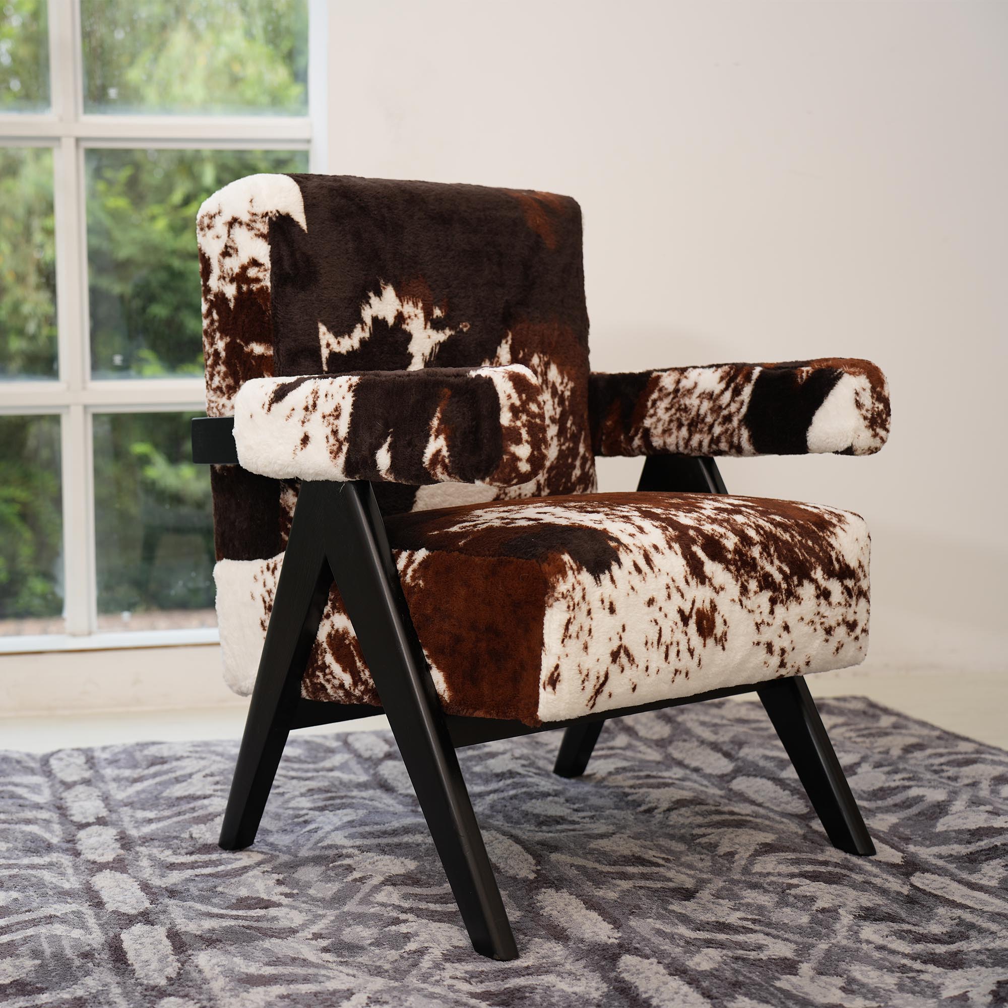 เก้าอี้พักผ่อนลายวัว แบบมีปีกห - Commercial Fabric Printing บทวิจารณ์และราคา